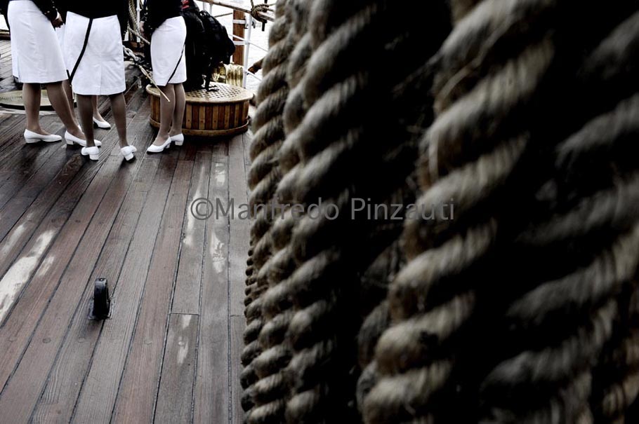 Cadetti Accademia Navale /Nave Scuola Amerigo Vewspucci.A day on board of Italian School-Ship.Life of Cadets.