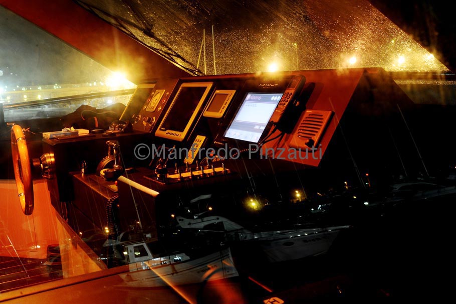 04 Magellano74 Diary of board . Night in Palma's Harbour