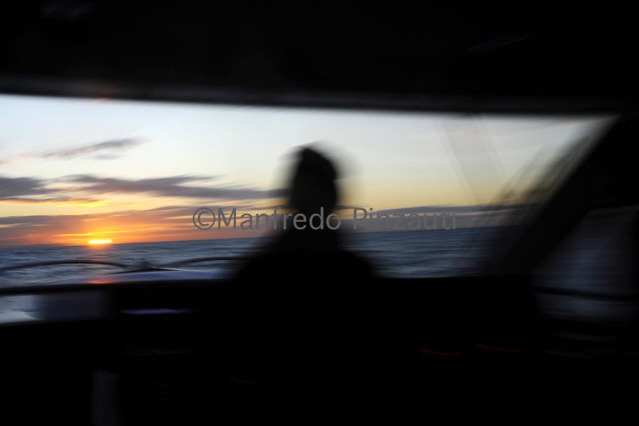 13 Magellano 74 Diary of Board. Sunset on the Sea